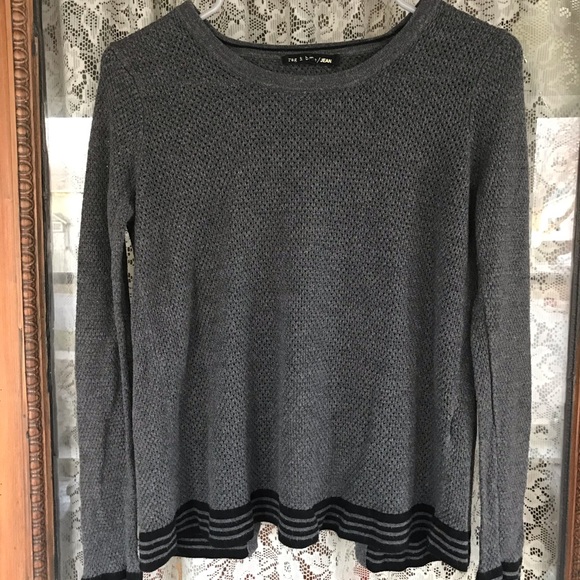 Gray Open Back Rag and Bone Sweater - Picture 2 of 4